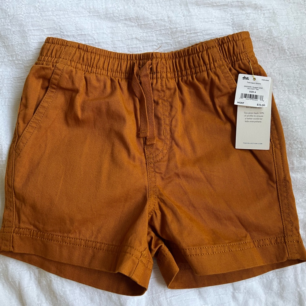NWT Tea Collection Boys Shorts - Size 4 – Twill Sport